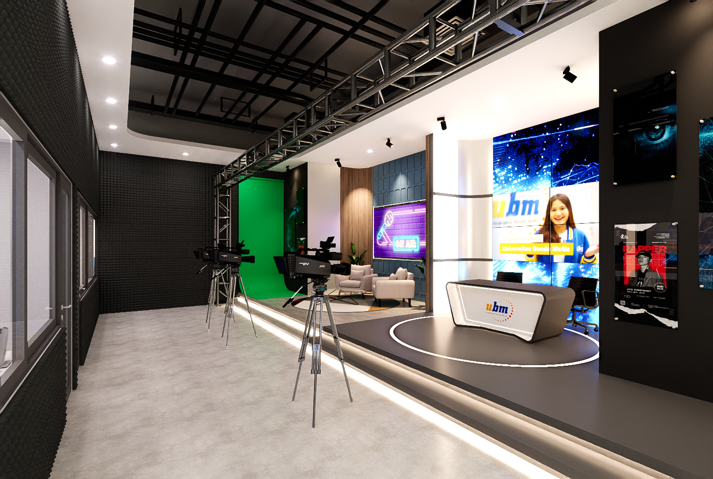 UBM Tower - Tunnel & News Lab + MCR Room